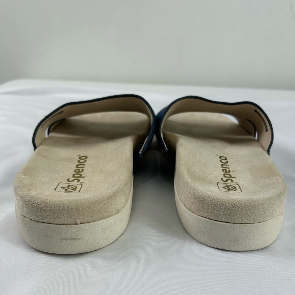 Spenco Twilight Ellie Women's Suede Leather Orthotic Slide Sandal Blue 9.5 EUC - Picture 9 of 14
